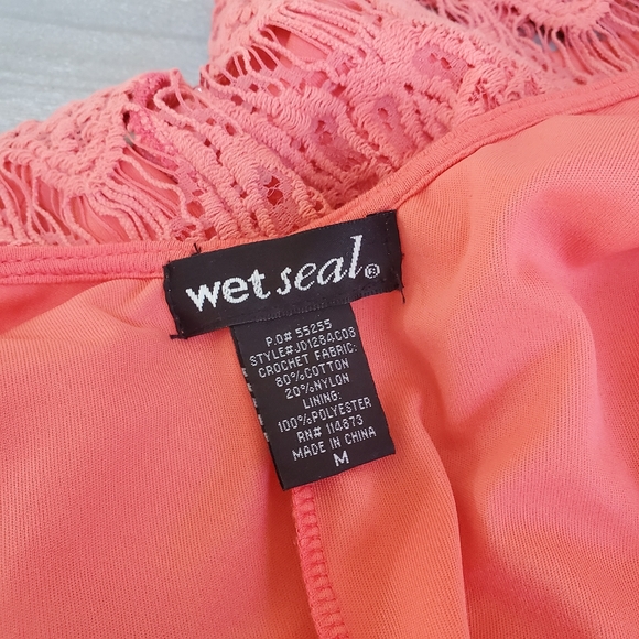 Coral Crocheted Dress - Picture 5 of 5